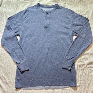L.L.Bean Men’s Tall Large merino wool Two-Layer River Driver’s Henley Shirt long